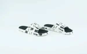 Niek black and white slides for men