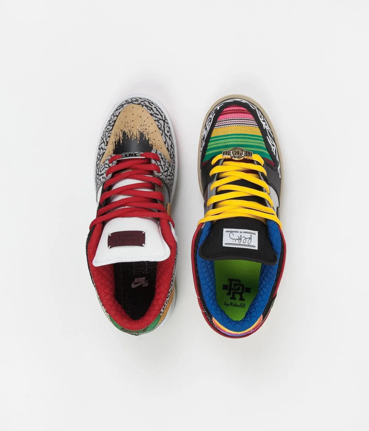 Nike SB Dunk Low Pro 'What The P-Rod' Shoes - Sport Red / Black - Varsity Maize - Volt