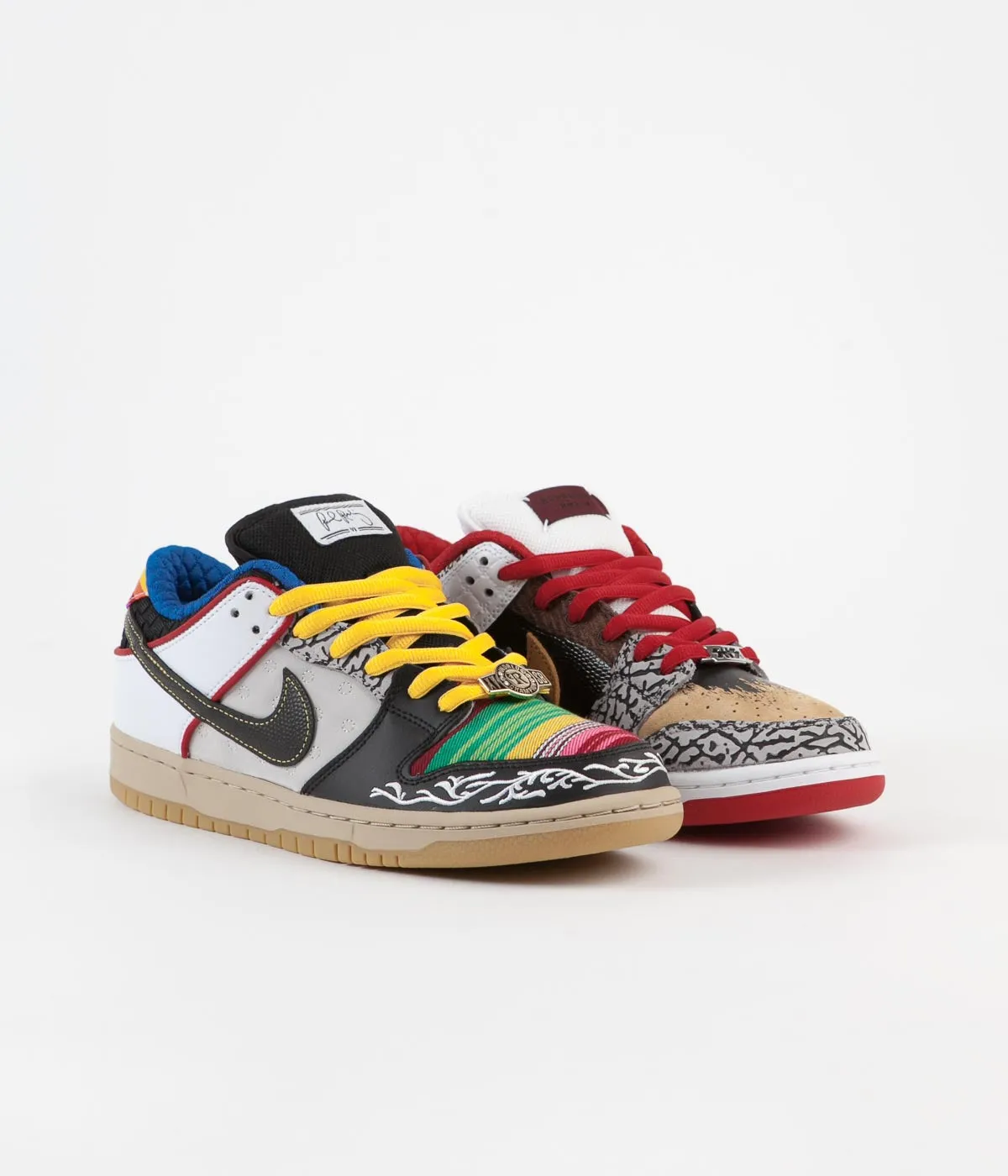 Nike SB Dunk Low Pro 'What The P-Rod' Shoes - Sport Red / Black - Varsity Maize - Volt