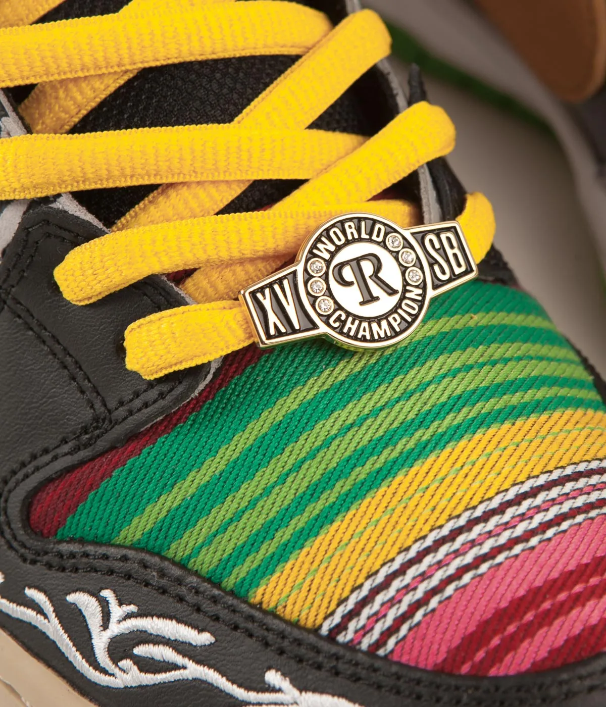 Nike SB Dunk Low Pro 'What The P-Rod' Shoes - Sport Red / Black - Varsity Maize - Volt