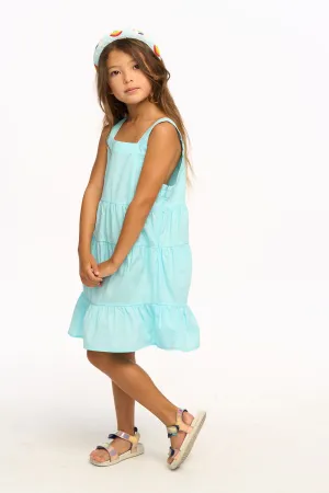 Nova Cotton Poplin Tank Dress - Clear Blue
