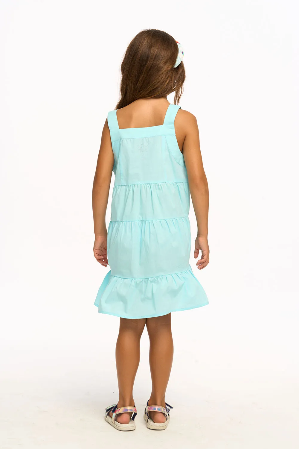 Nova Cotton Poplin Tank Dress - Clear Blue