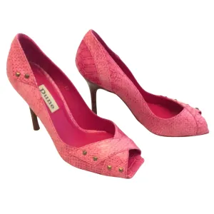 Pink Peep Toe Heels