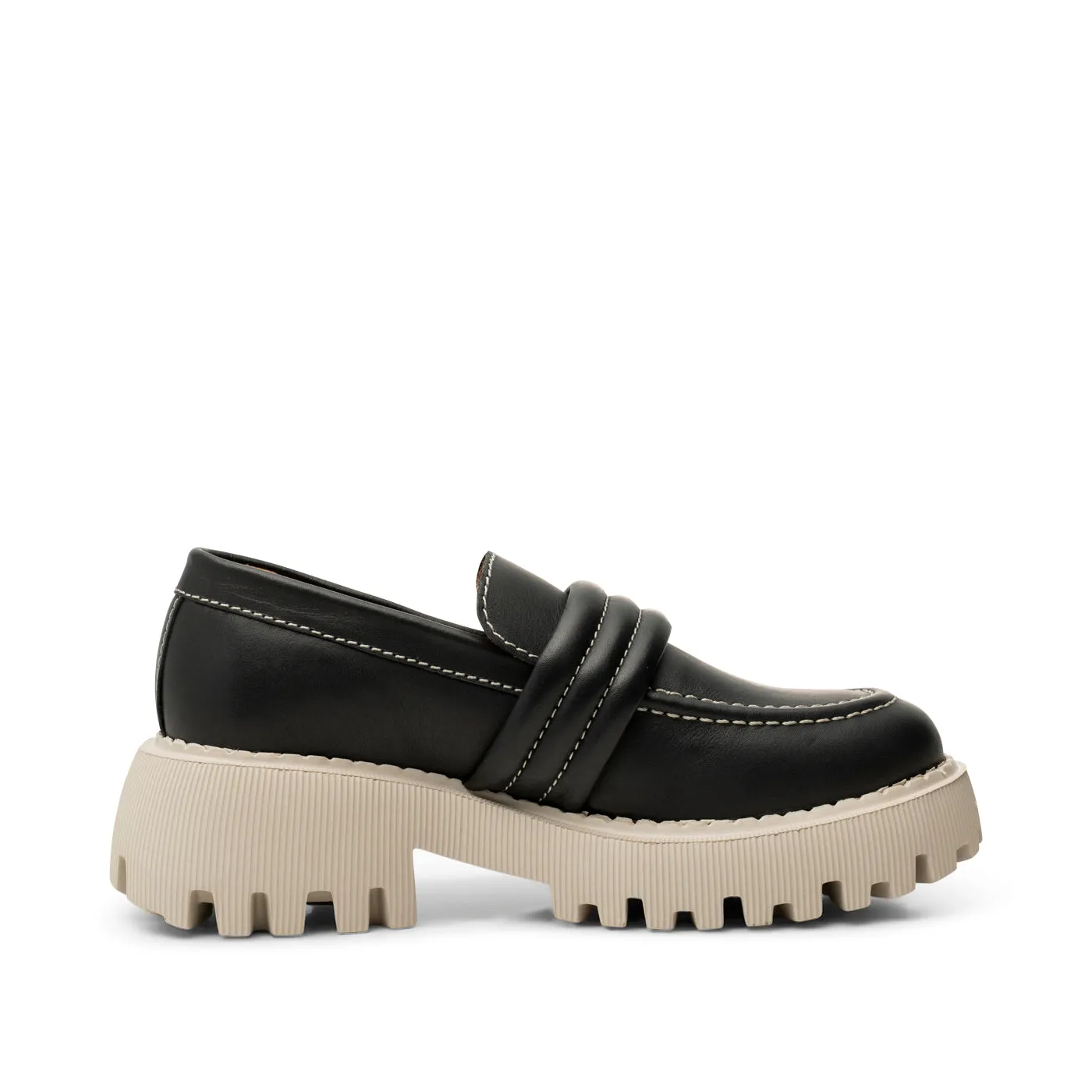 Posey loafer læder - BLACK CONTRAST