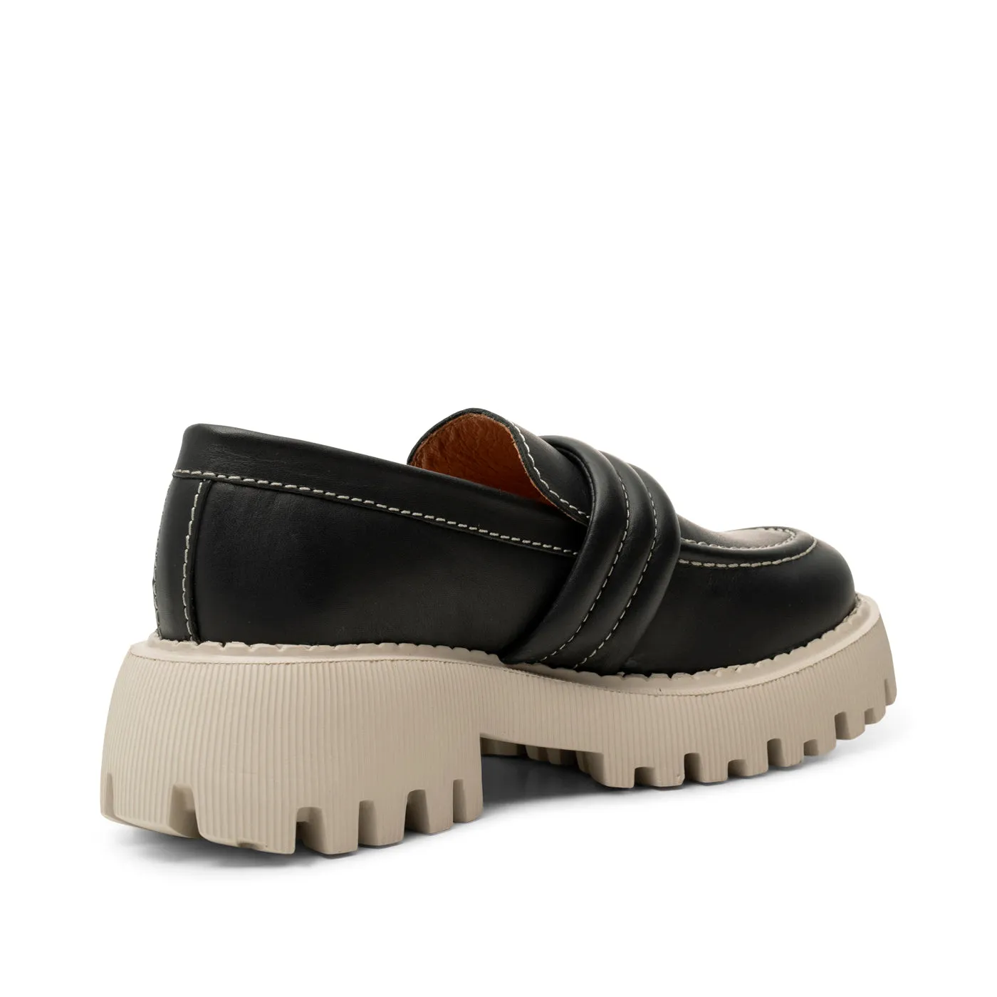 Posey loafer læder - BLACK CONTRAST