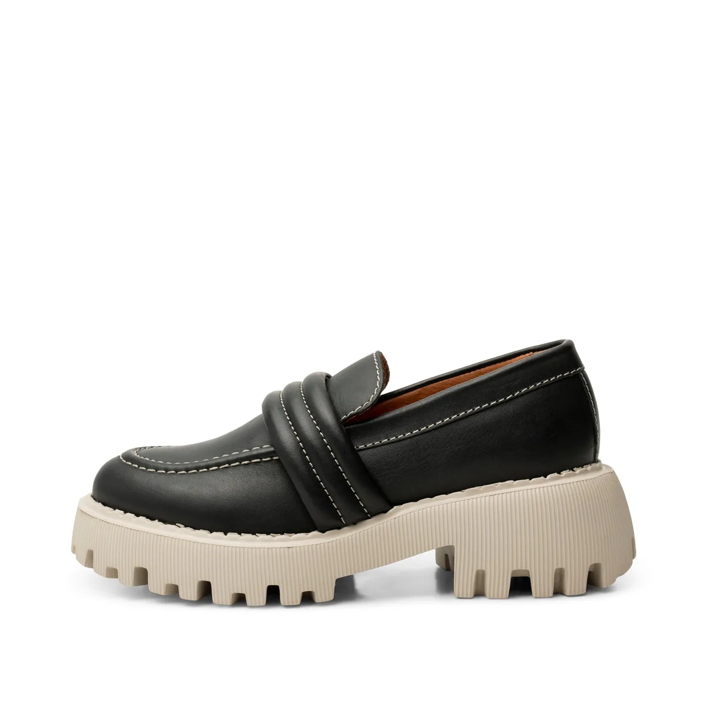 Posey loafer læder - BLACK CONTRAST