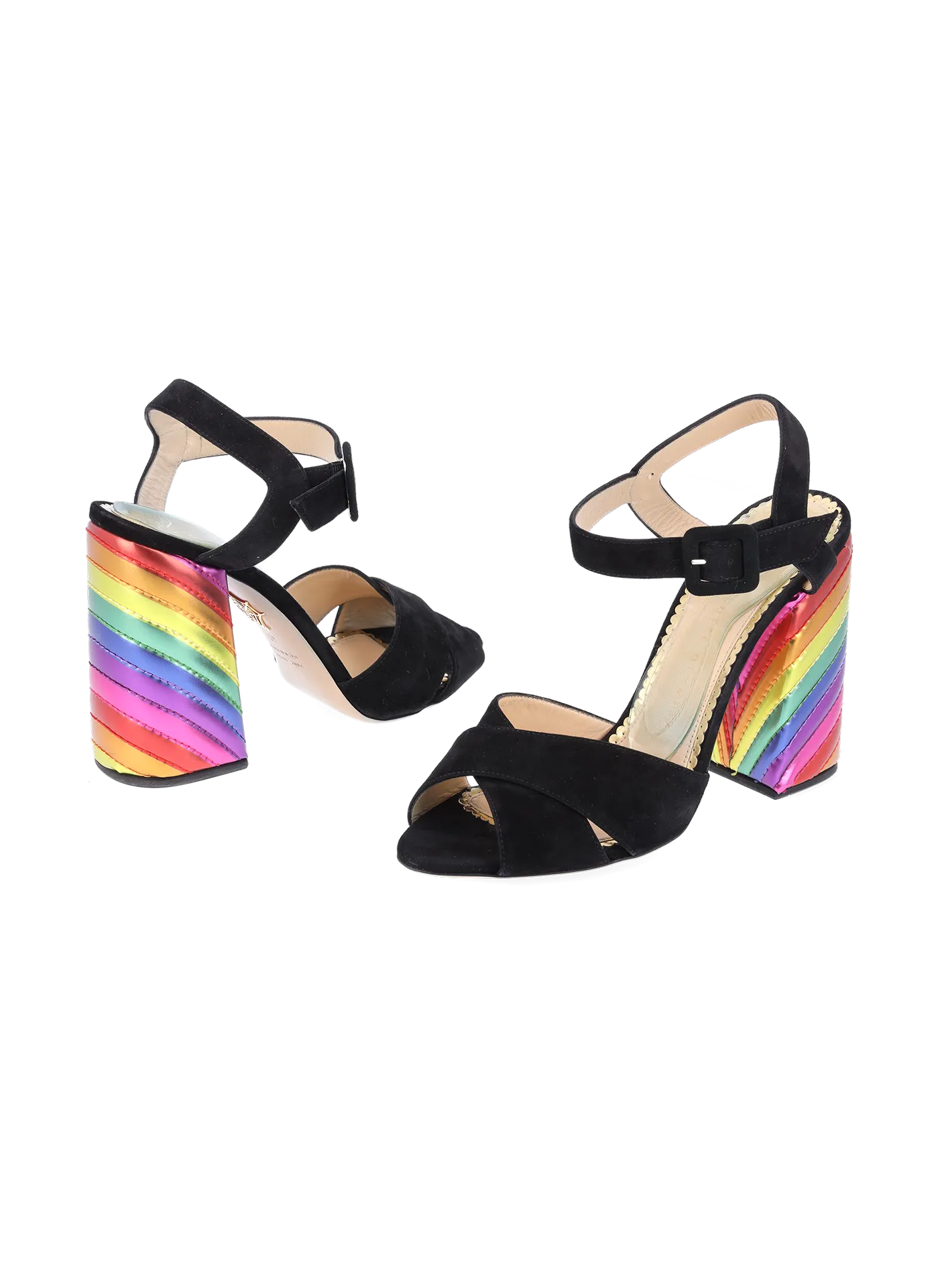 rainbow 120mm block-heel sandals