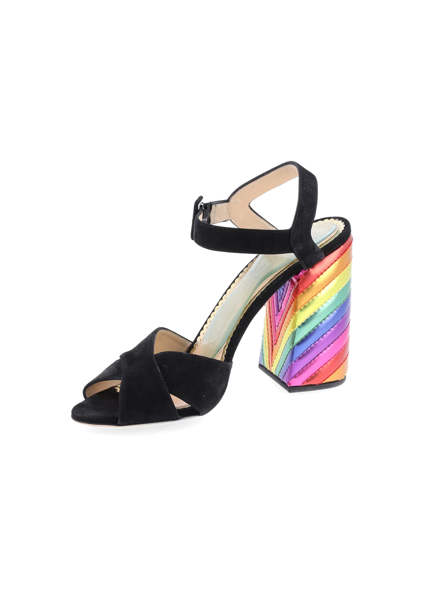 rainbow 120mm block-heel sandals
