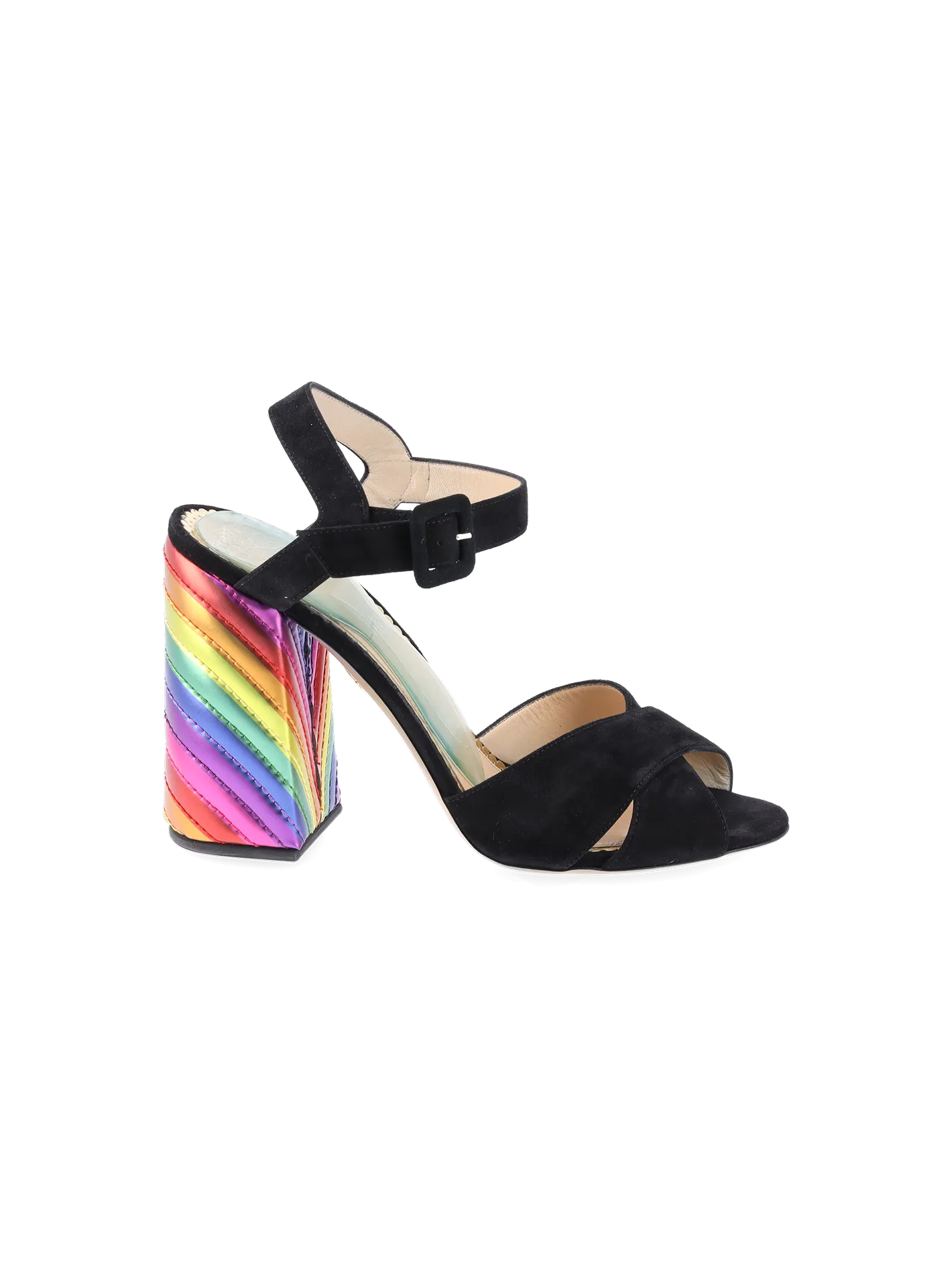 rainbow 120mm block-heel sandals