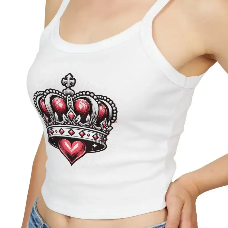 Royal Heart Crown Spaghetti Strap Tank