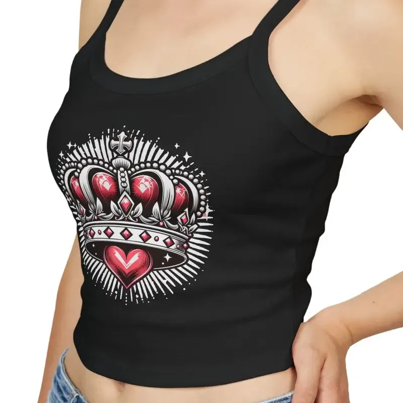 Royal Heart Crown Spaghetti Strap Tank