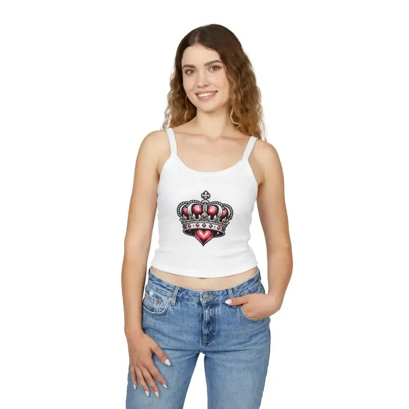 Royal Heart Crown Spaghetti Strap Tank