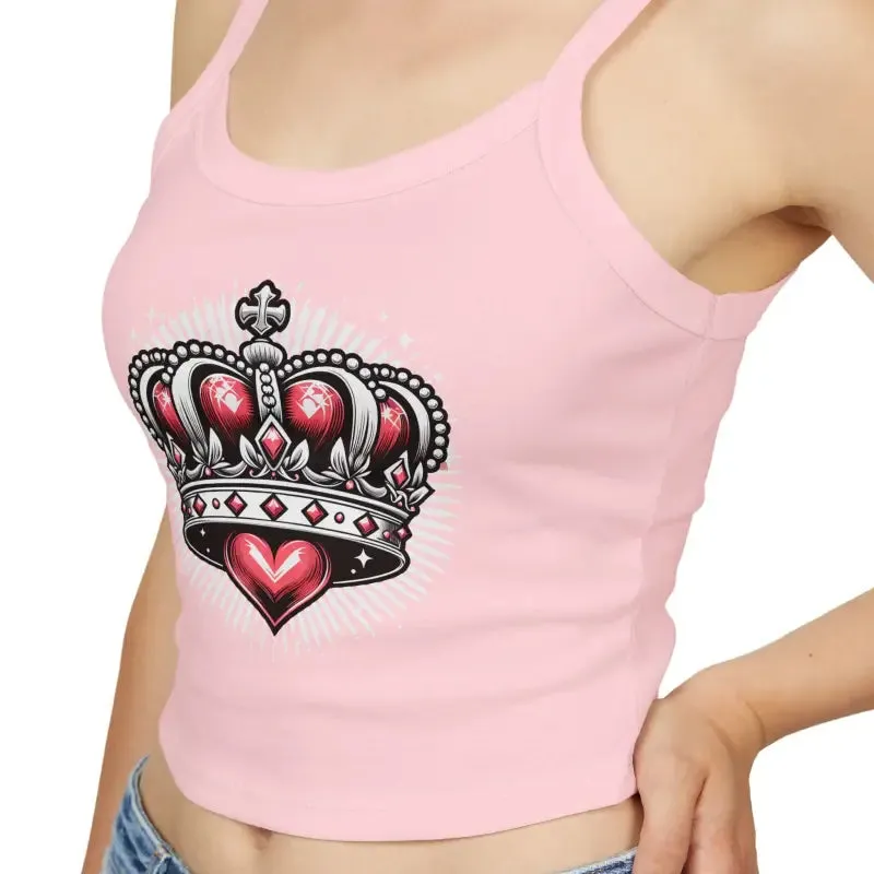 Royal Heart Crown Spaghetti Strap Tank