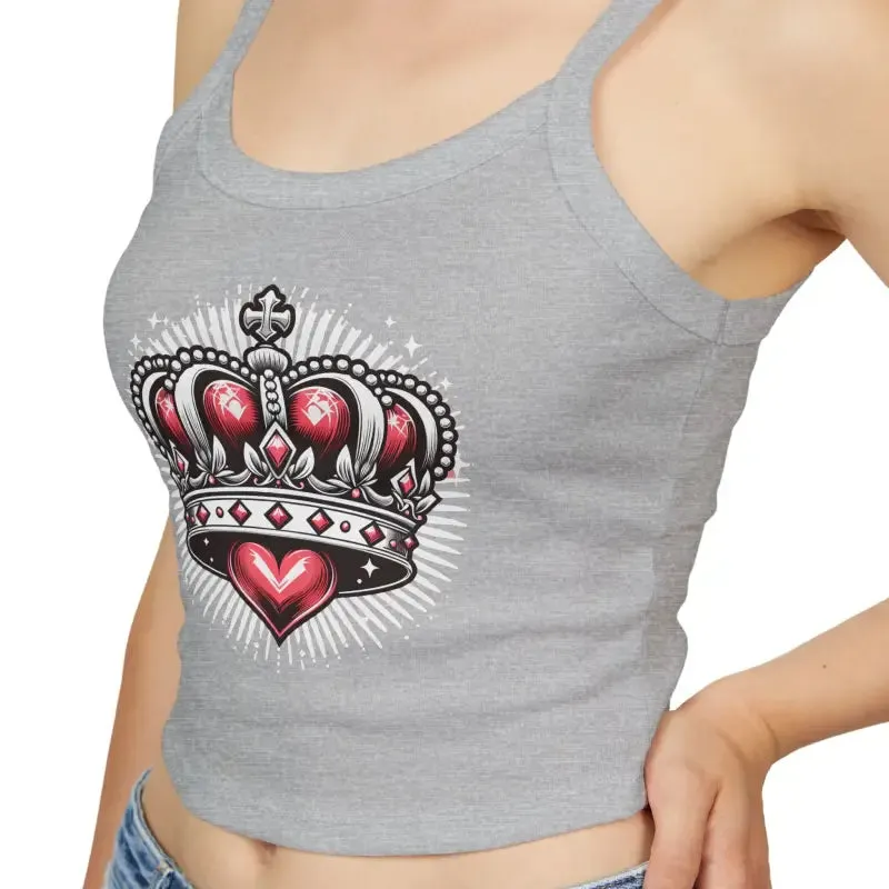 Royal Heart Crown Spaghetti Strap Tank