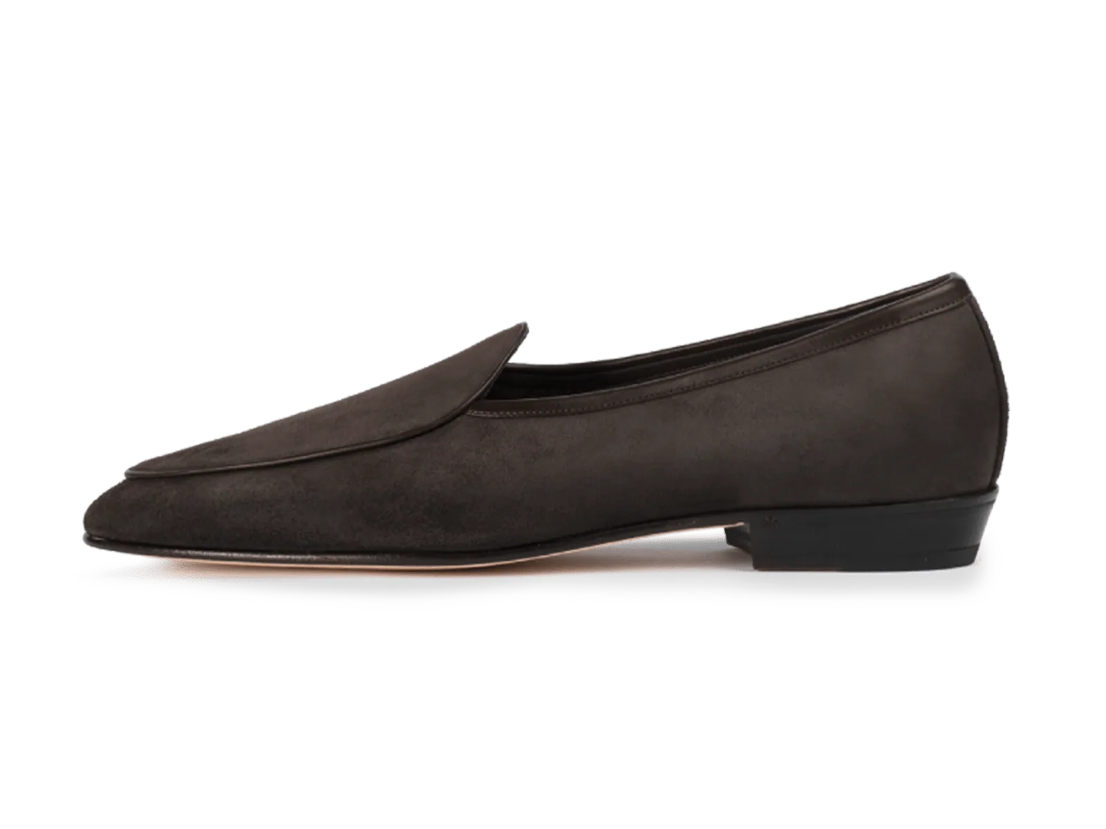 Sagan Classic Loafers in Bark Grey Asteria Suede with Leather Sole