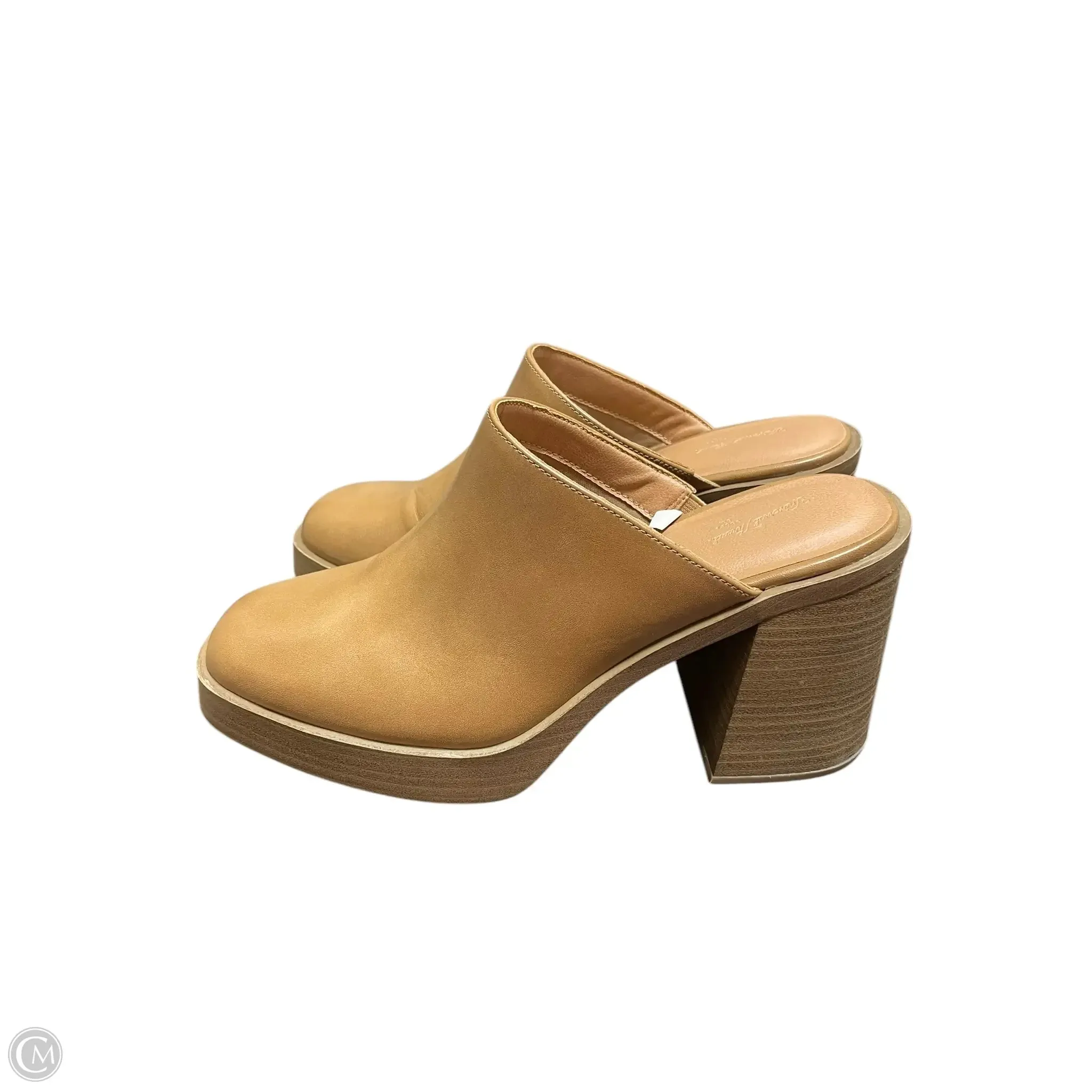 Shoes Heels Block By Universal Thread In Brown, Size: 9.5