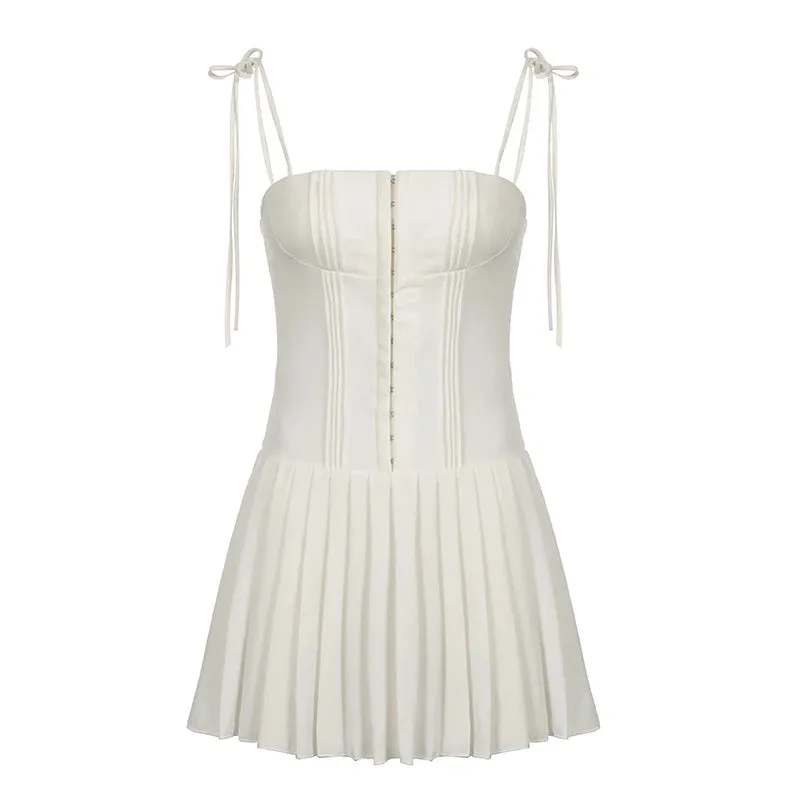 Sleeveless White Party Dress – Elegant & Chic
