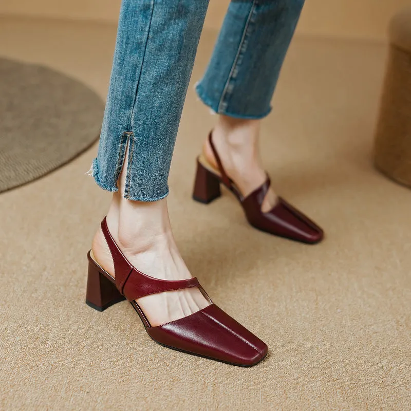 Slingback Block Heels - Avery