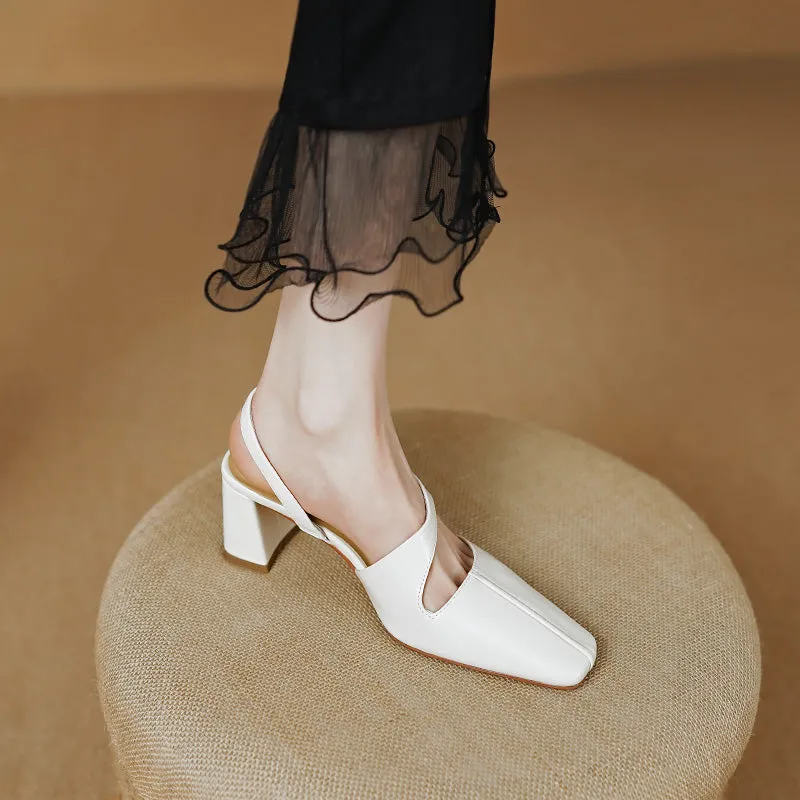 Slingback Block Heels - Avery