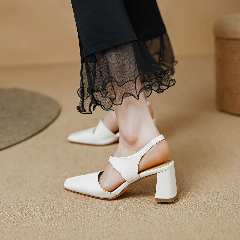 Slingback Block Heels - Avery