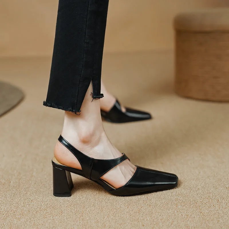 Slingback Block Heels - Avery