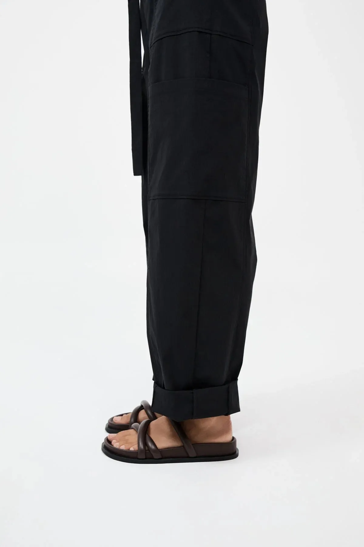 Soft Cross Strap Slide - Chocolate