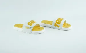 Suns and Tonz slides for men in yellow and white