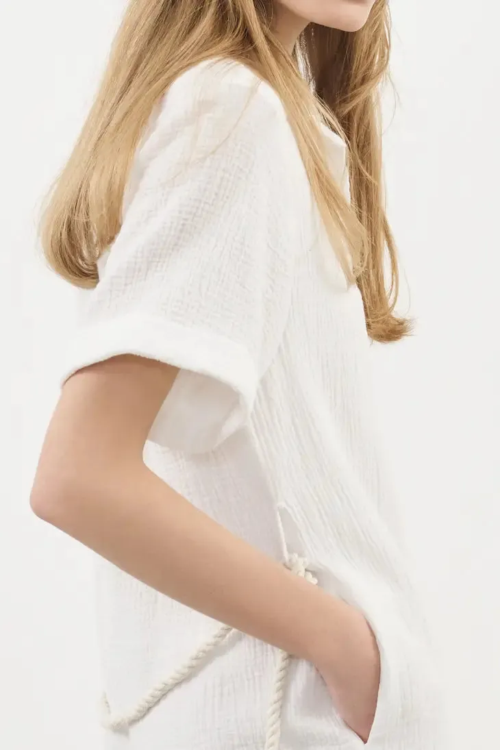 The Handloom Mia Romper White
