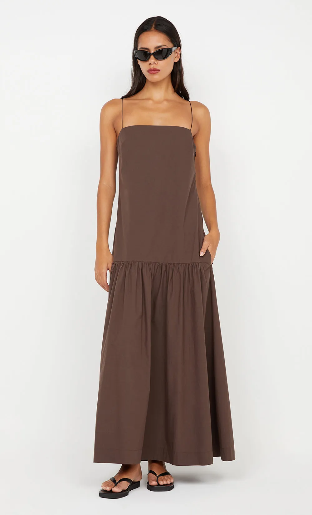 VEDA MAXI DRESS - CHOC