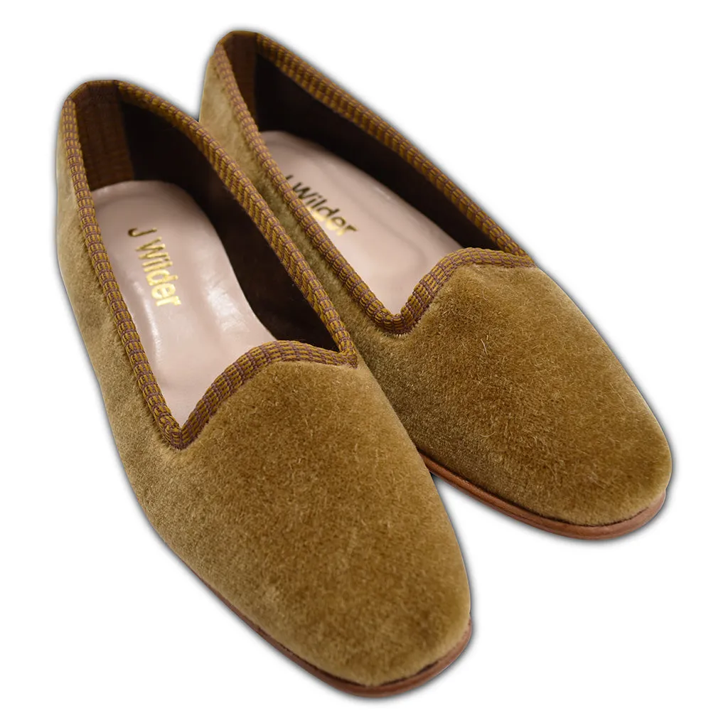 Velvet Loafers - Tan Khaki