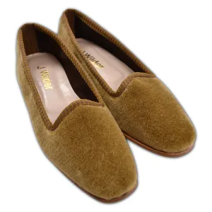 Velvet Loafers - Tan Khaki