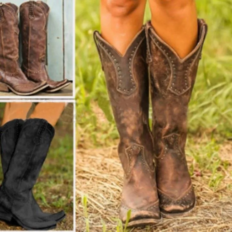 Women country cowgirls boots for bridesmaid dress short boots