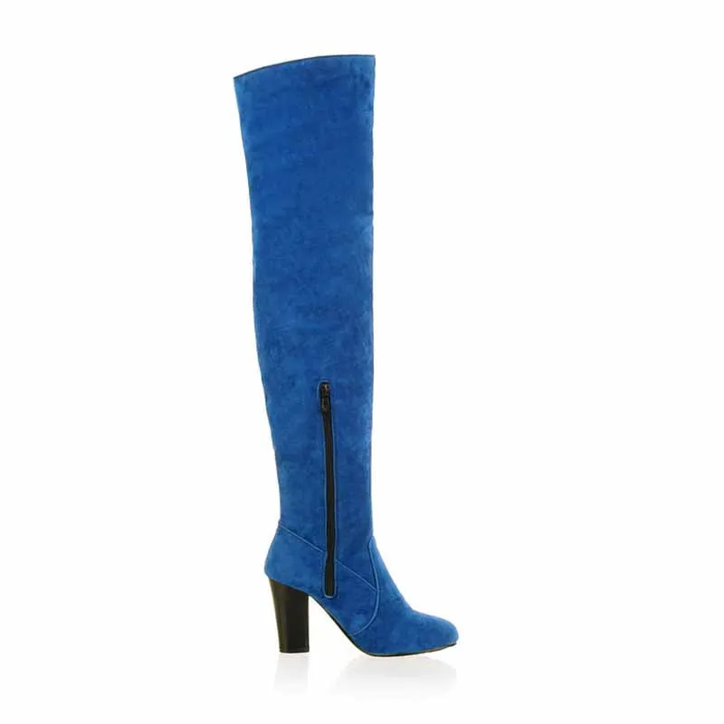 Women's suede over the knee long boots