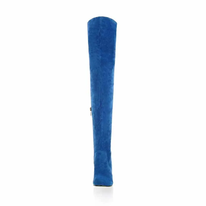 Women's suede over the knee long boots